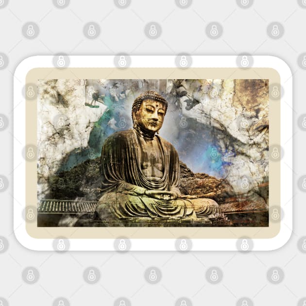 Warm Texture Buddha Sticker by MCAshe spiritual art 